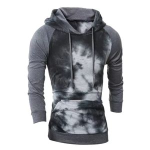 Men Casual Tie Dye Tops Slim Hoodies Mens Vintage